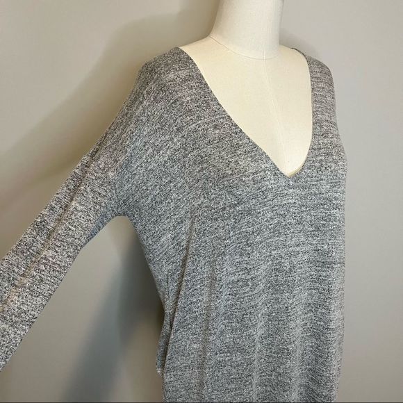 Aritzia Wilfred Free Gail Dress Light Grey  Long Sleeve Oversized Mini Dress - Picture 9 of 13